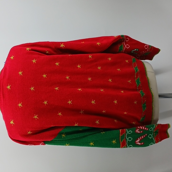 Vintage Casual Corner v-neck Christmas cardigan-sz M - Picture 8 of 12